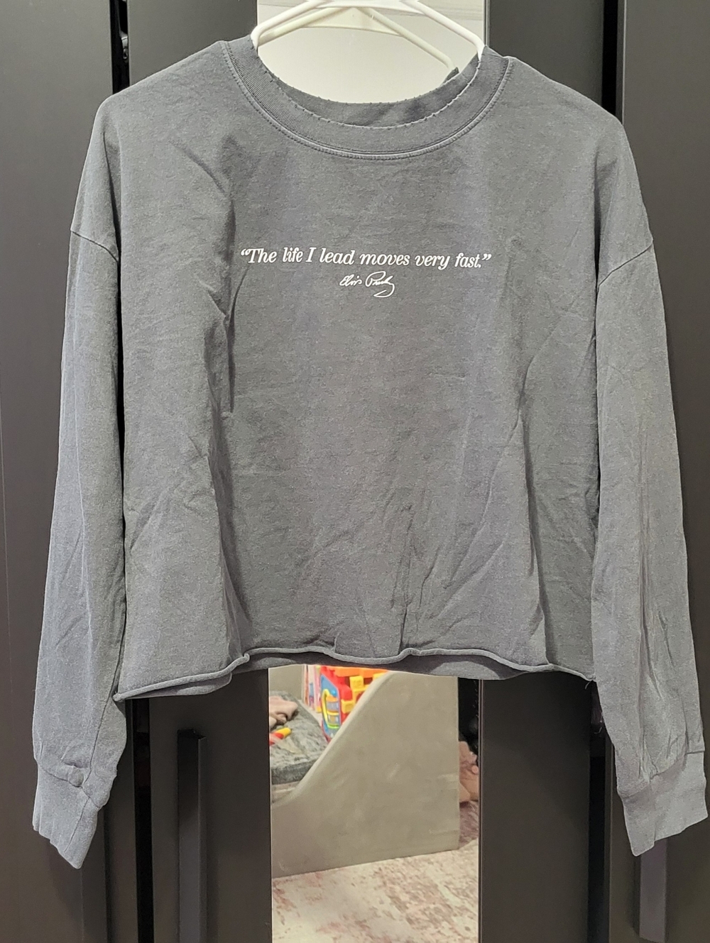 Elvis Presley Long Sleeve Crop Top